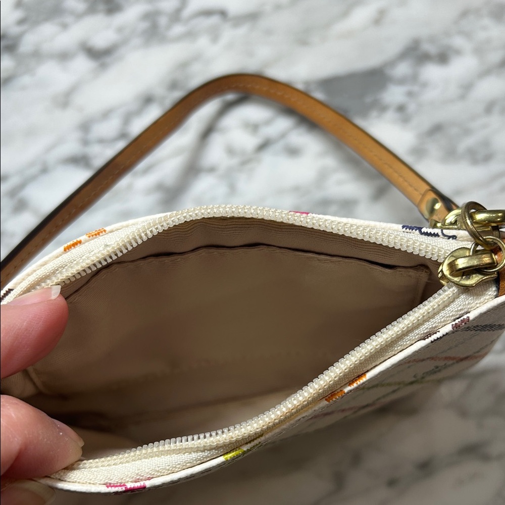 Coach Stylish Multicolor Checkered Women's Wristlet - Picture 3 of 3